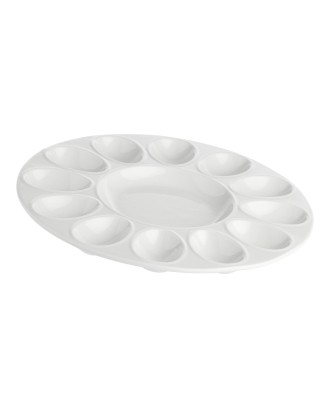 Platou din portelan pentru 12 oua, 26 cm, Convivio - SIMONA'S COOKSHOP